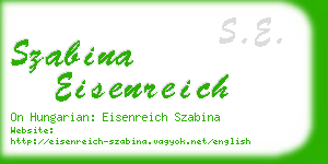 szabina eisenreich business card